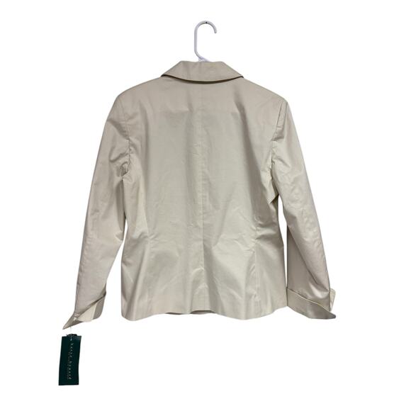 NWT Harve Benard khaki cream button blazer jacket cotton pockets 8 - Picture 2 of 9